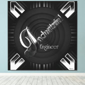 Industriële ingenieur Deco Flare Canvas Afdruk (Insitu (Houten vloer))