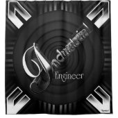Industriële ingenieur Deco Flare Douchegordijn (Voorkant)