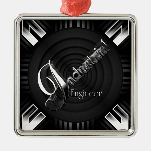 Industriële ingenieur Deco Flare Metalen Ornament (Voorkant)