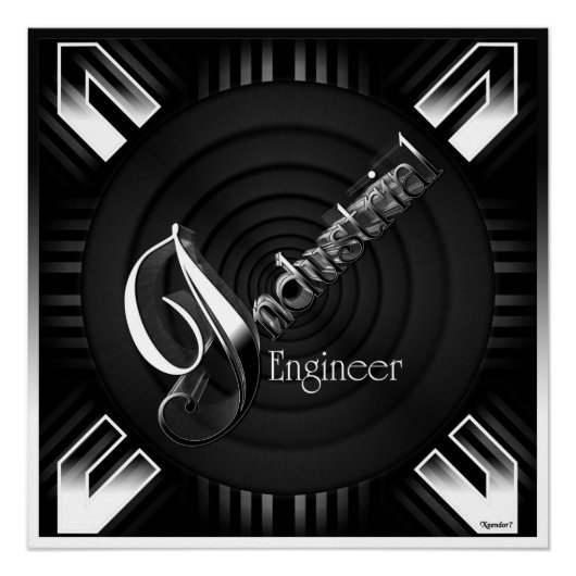 Industriële ingenieur Deco Flare Perfect Poster (Voorkant)
