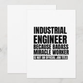 Industriële ingenieur wegens wonderwerker aankondiging (Voorkant / Achterkant)