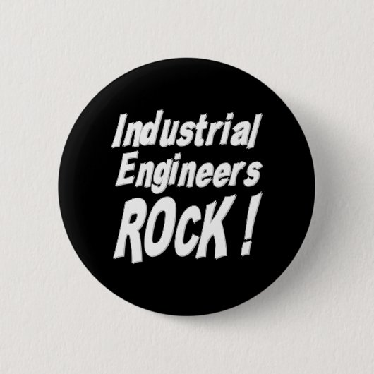Industriële ingenieurs Rock! Knoop Ronde Button 5,7 Cm (Voorkant)
