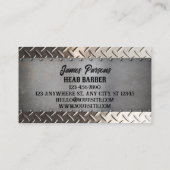 Industriële kapperszaak kapperszaak visitekaartje (Achterkant)