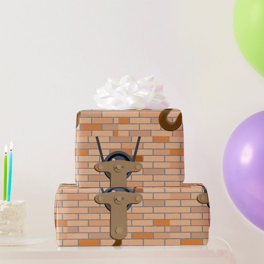 Industriële katrol haak mechanisch ontwerp cadeaupapier