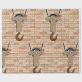 Industriële katrol haak mechanisch ontwerp cadeaupapier (Vlak)