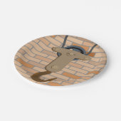 Industriële katrol haak  mechanisch ontwerp papieren bordje (Gekanteld)