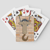 Industriële katrol haak  mechanisch ontwerp pokerkaarten (Achterkant)