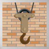 Industriële katrol haak  mechanisch ontwerp poster (Voorkant)