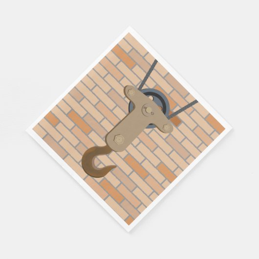 Industriële katrol haak mechanisch ontwerp servet (Hoek)