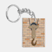 Industriële katrol haak mechanisch ontwerp sleutelhanger (Voorkant Links)