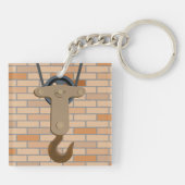 Industriële katrol haak mechanisch ontwerp sleutelhanger (Achterkant)