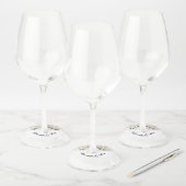 Industriële kubusfolie Bruiloft- Koppelnaam Wijnglaslabel (Set)