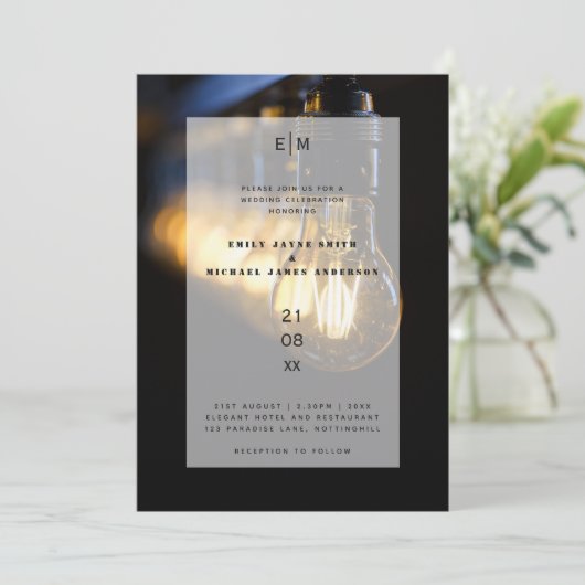 Industriële Landelijke Opslagplaats Edison Verlich Kaart (Staand voorkant)