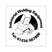 Industriële lassenmateriaalzaken. rubberstempel (Afrduk)