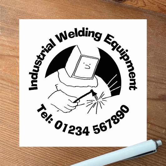 Industriële lassenmateriaalzaken. rubberstempel