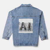 Industriële Lettervorm – AI Denim Jacket (Achterkant)