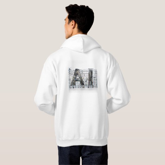 Industriële Lettervorm – AI Hoodie (Achterkant volledig)