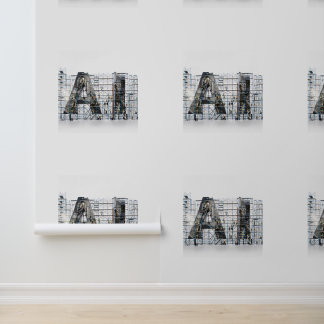 Industriële Lettervorm Architectuur Kunst Behang