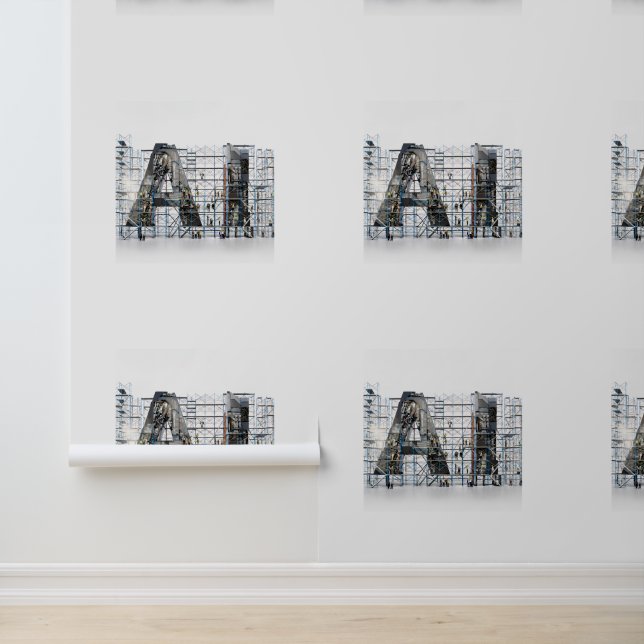 Industriële Lettervorm Architectuur Kunst Behang (Applicatie)