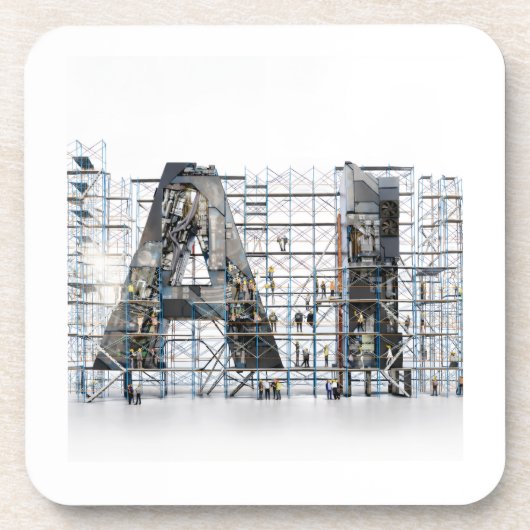 Industriële Lettervorm Architectuur Kunst Bier Onderzetter (Voorkant)