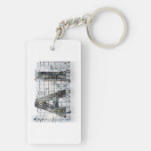 Industriële Lettervorm Architectuur Kunst Sleutelhanger (achterkant)