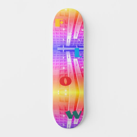 Industriële lichten regenboog Flow Skateboard (Voorkant)