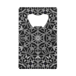 Industriële Mandala Flesopener Creditkaart Flessenopener
