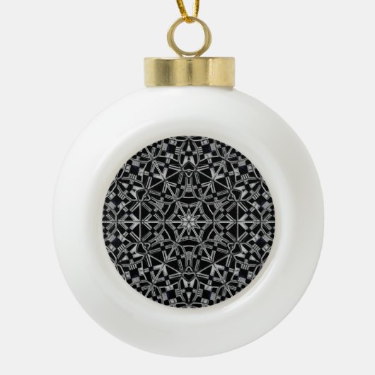 Industriële Mandala  Keramische Bal Ornament (Voorkant)
