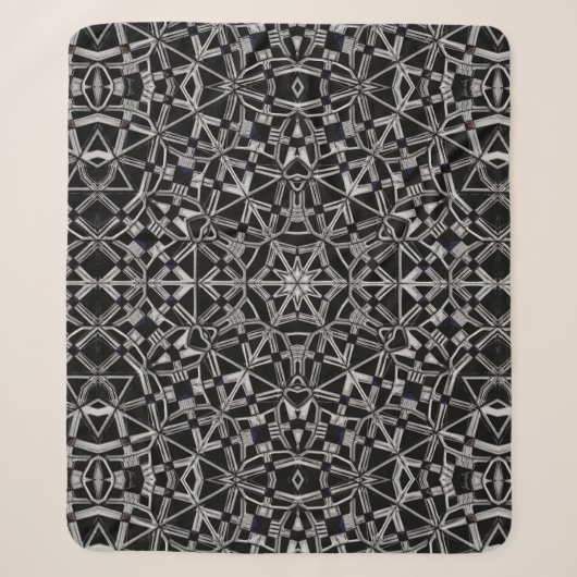 Industriële Mandala Sherpa Deken (Voorkant)