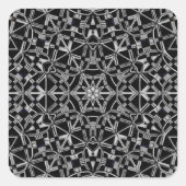 Industriële Mandala Vierkante Sticker (Voorkant)