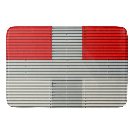 Industriële Metalen Muur Badmat – Textured & Moder (Voorkant)