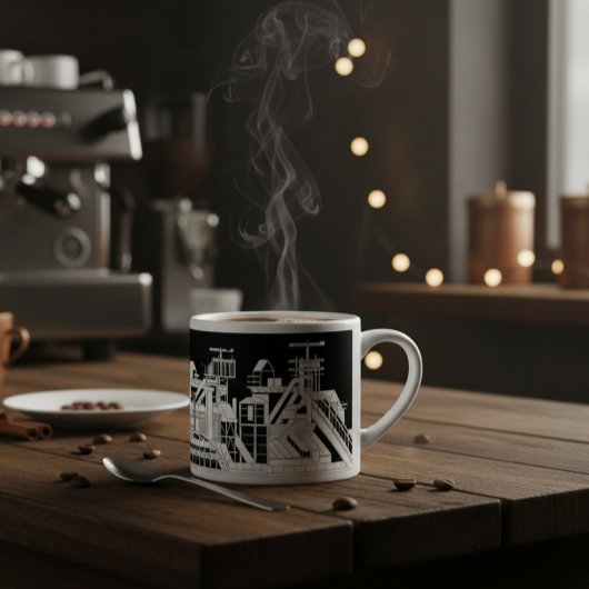 Industriële Metallurgische Combinatie Silhouet Espresso Kop