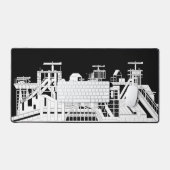 Industriële Metallurgische Combine Silhouette Bureaumat (Keyboard & Muis)