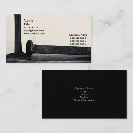 Industriële minimalistische Visitekaartjes (Voorkant / Achterkant)