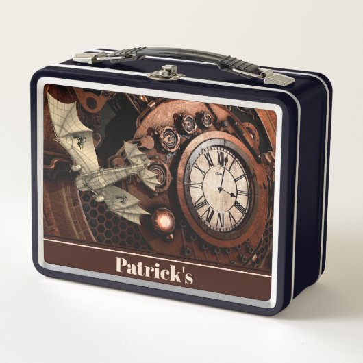  industriële monogrammen Metal Lunch Box (Voorkant)