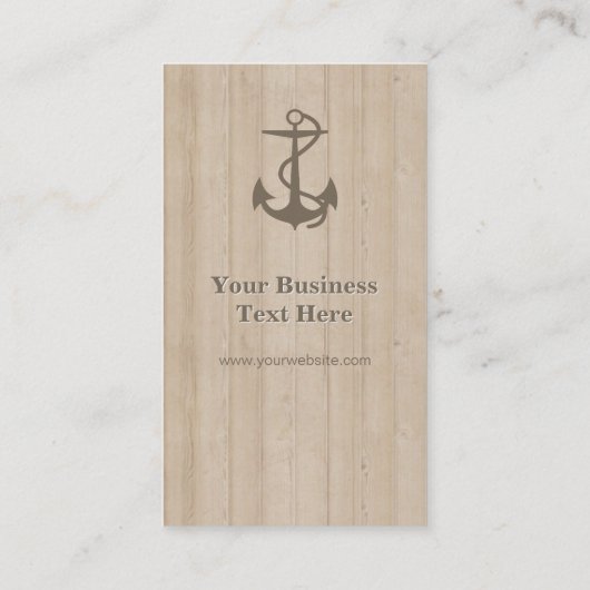 Industriële ontwerper - Nautisch Ankerhout Visitekaartje (Achterkant)