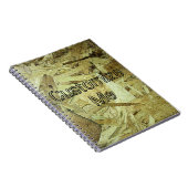 Industriële OSB Houtnerf DIY Naam Monogram Notitieboek (Rechterzijde)