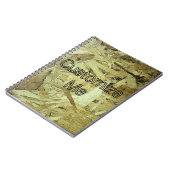Industriële OSB Houtnerf DIY Naam Monogram Notitieboek (Linkerzijde)