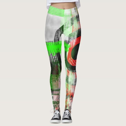 Industriële print leggings (Voorkant)