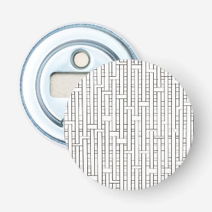 Industriële raster-Zwart-wit moderne Bauhaus Button Flesopener