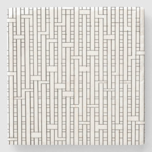 Industriële raster-zwart-wit moderne minimalistisc stenen onderzetter