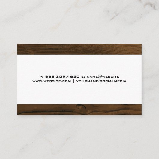 Industriële reiniger | Visitekaartje van houtsnipp (Achterkant)