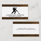 Industriële reiniger | Visitekaartje van houtsnipp (Voorkant / Achterkant)