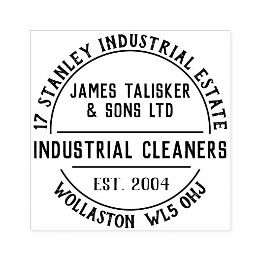 Industriële reinigers Rubber Stamp Rubberstempel (Afrduk)