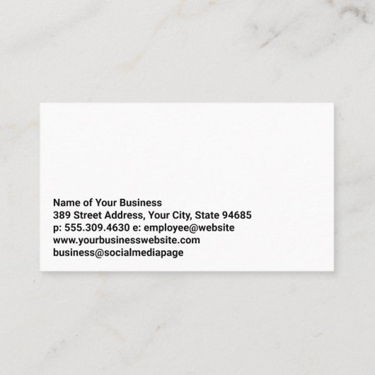 Industriële reinigers | Zeepbellen | Power Wash Visitekaartje (Achterkant)