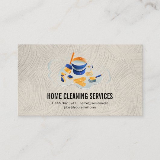 Industriële reiniging | Maid Service Visitekaartje (Voorkant)