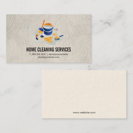 Industriële reiniging | Maid Service Visitekaartje (Voorkant / Achterkant)