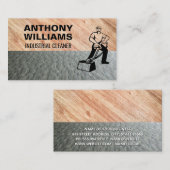 industriële reiniging | Tapijt en houten vloeren Visitekaartje (Voorkant / Achterkant)