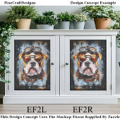 Industriële Retro Steampunk Bulldog EF2L Decoupage Tissuepapier