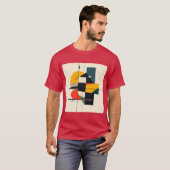 Industriële Ritme Abstracte Kunst T-shirt (Voorkant volledig)